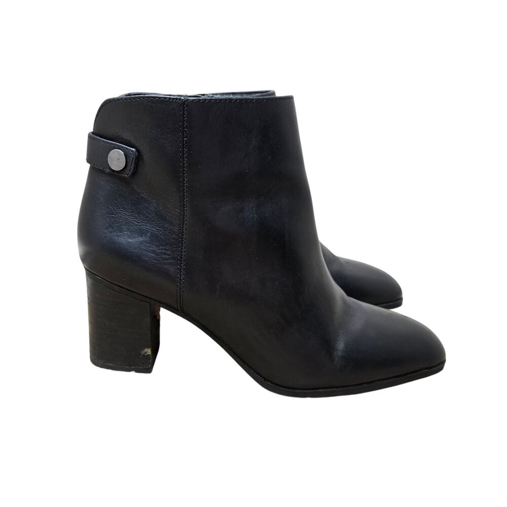 FRANCO SARTO Ilaria Leather Ankle Booties Black Size 9